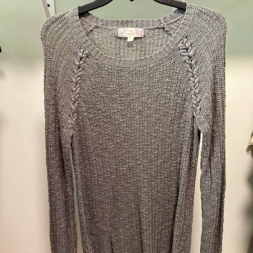 Pink Republic, Dark Grey Sweater, Size Medium
